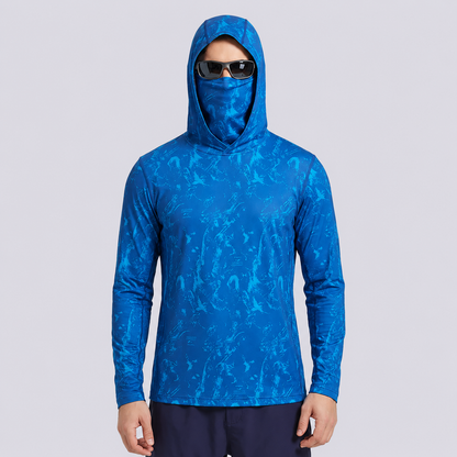 UPF 50+ Anti-UV Fishing Hoodie with Integrated Balaclava
